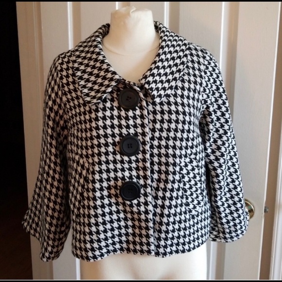 Women’s Lapis broad Houndstooth Jacket - Picture 1 of 8